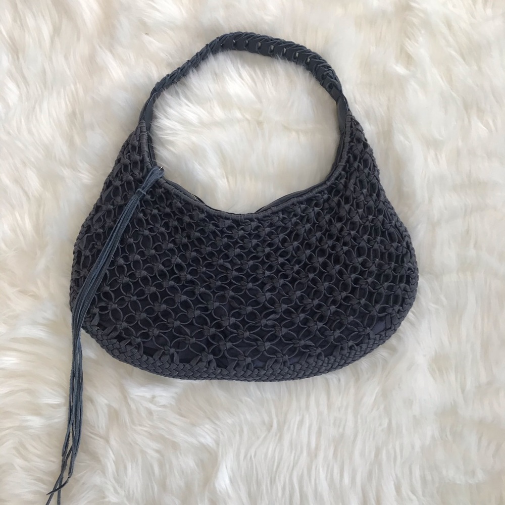 Banana Republic Leather Hobo Bag Blu